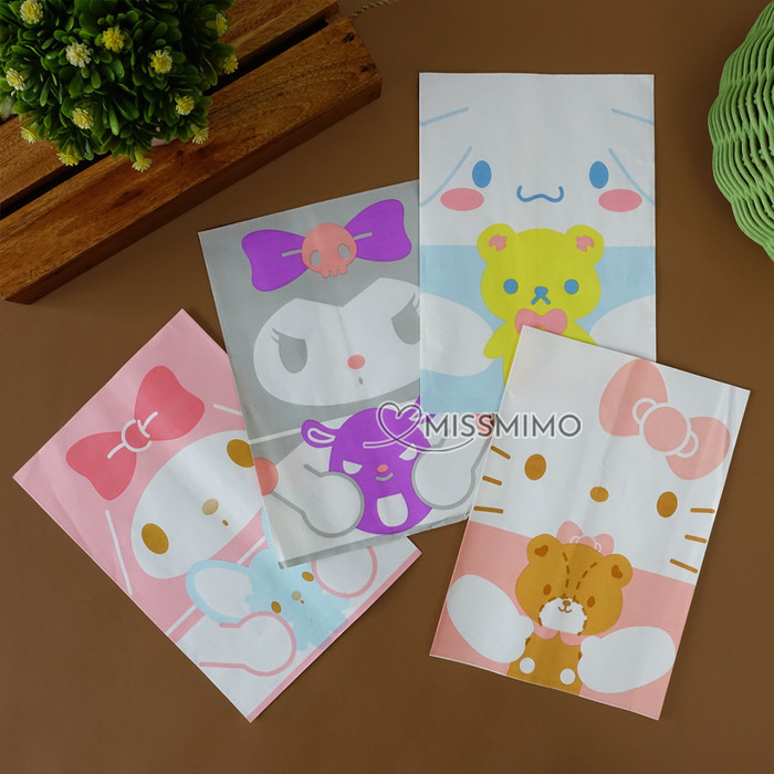 

Paper Bag Sanrio Printed Flat Kantong Kertas Serbaguna Packaging Roti Kue Cookies