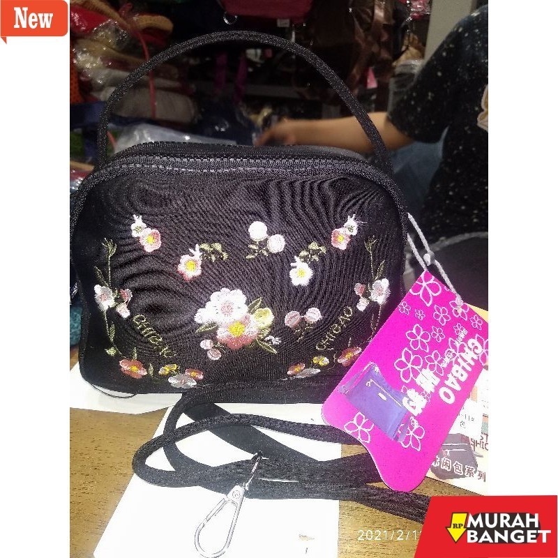 tas selempang wanita shopee haul TAS BOBO slempang 3resleting. kode 0060ori.100% import