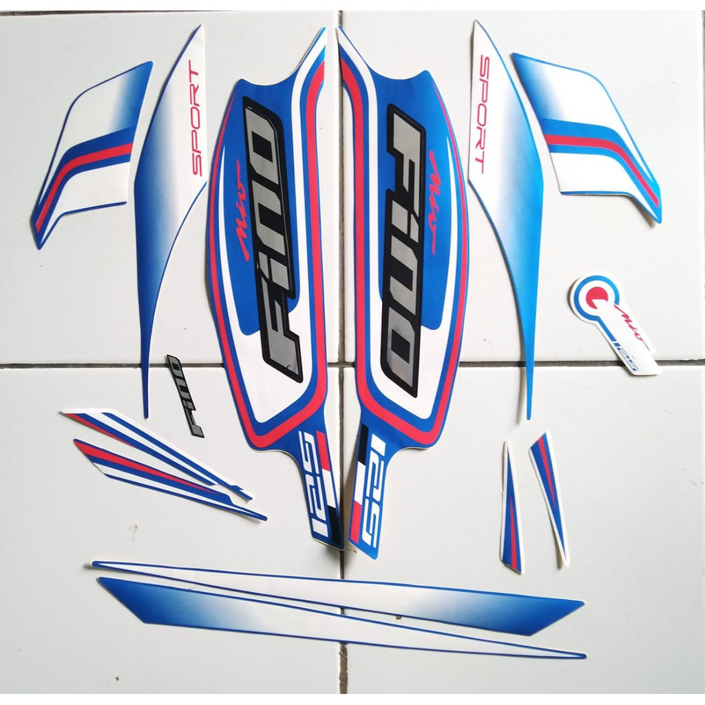 STRIPING STIKER MOTOR FINO FI 2016 BIRU