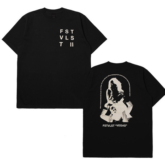 T-Shirt Band Festivalist Vegas Kaos Cotton Combed 24s
