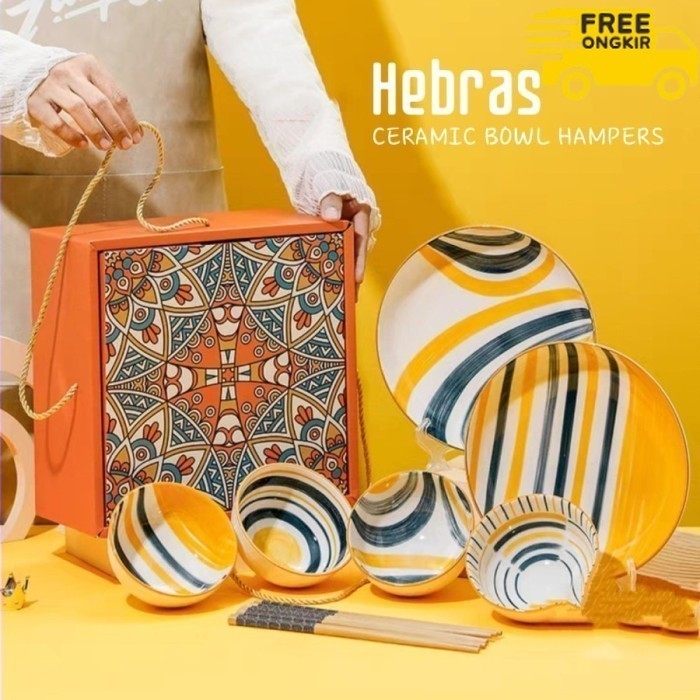 

✨LARIS✨ -Kado Nikah | Kado Pernikahan | Wedding Gift Plate & Bowl Set Hampers - 4 Bowl 2 Plate