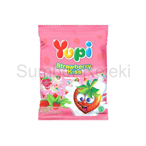 

PERMEN YUPI STRAWBERRY KISS GUMMY KEMASAN 120GRAM | ISI +- 40