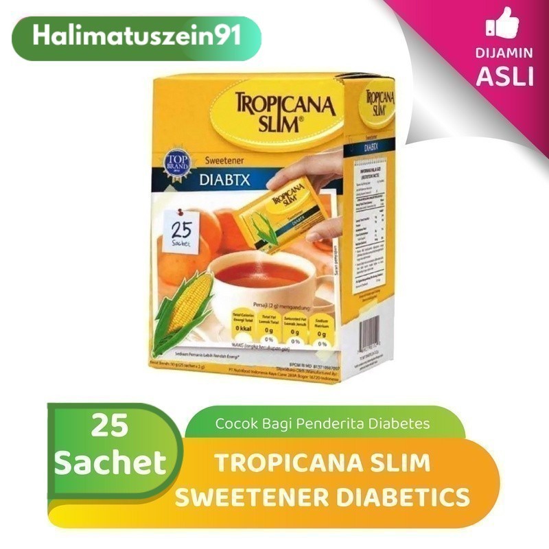 

Tropicana Slim Sweetener Diabetics (25 Sachet)