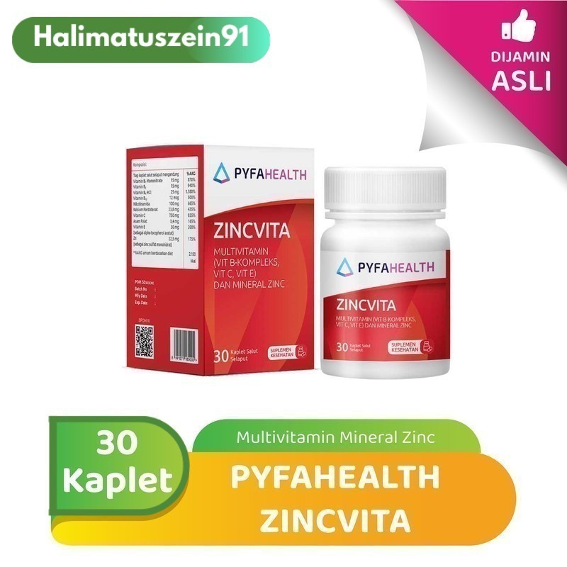 Pyfahealth ZincVita Multivitamin Mineral Zinc (30 Kaplet)