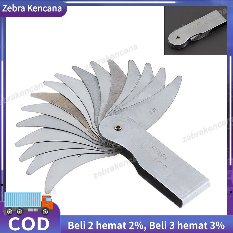 Radius Gauge/Alat Ukur Radius/Alat Pengukur Radius/Alat Ukur Celah/R Gauge/R25-50mm R52-100mm
