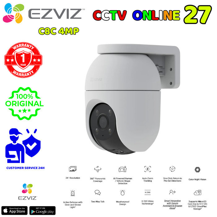 

EZVIZ C8C 4MP 2K+ PAN TILT COLORNIGHT