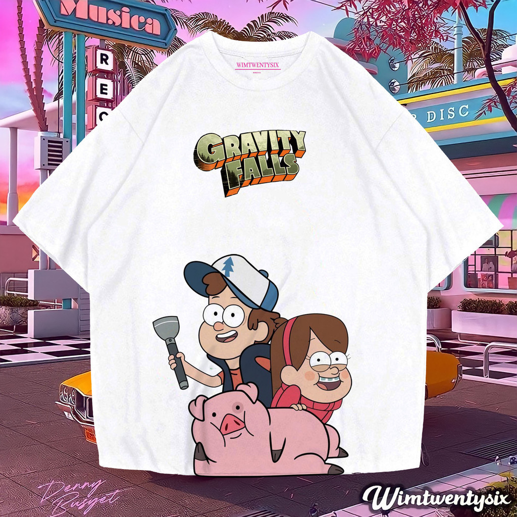 Wimtwentysix “gravity falls edition” Oversized T-Shirt | Kaos oversize | Vintage tee