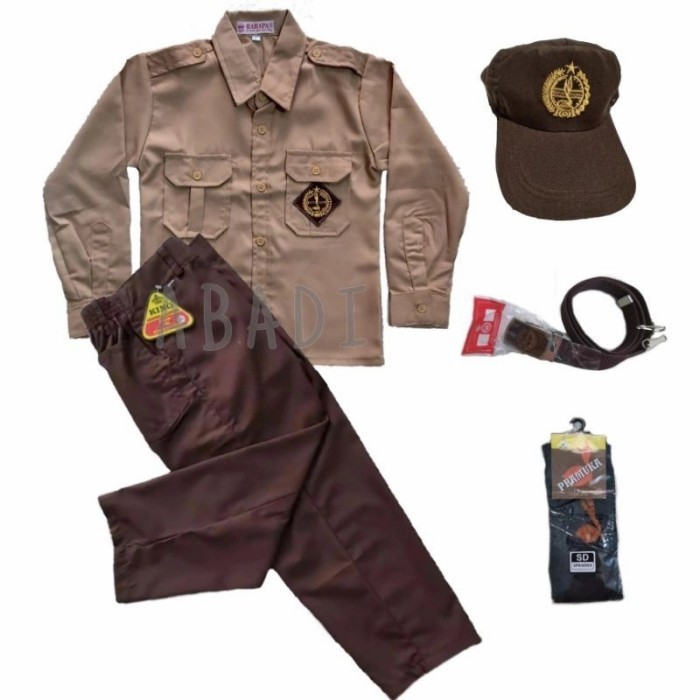 

⭐KUALITAS TERBAIK⭐ seragam sekolah anak laki" setelan pramuka panjang" kelas 16 SD pramuka, kelas1 Murah