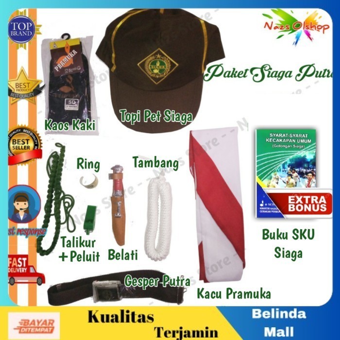 

⭐COD⭐ DISKON Paket Atribut Perlengkapan Pramuka Tingkat Siaga Putra SD Kelas 13