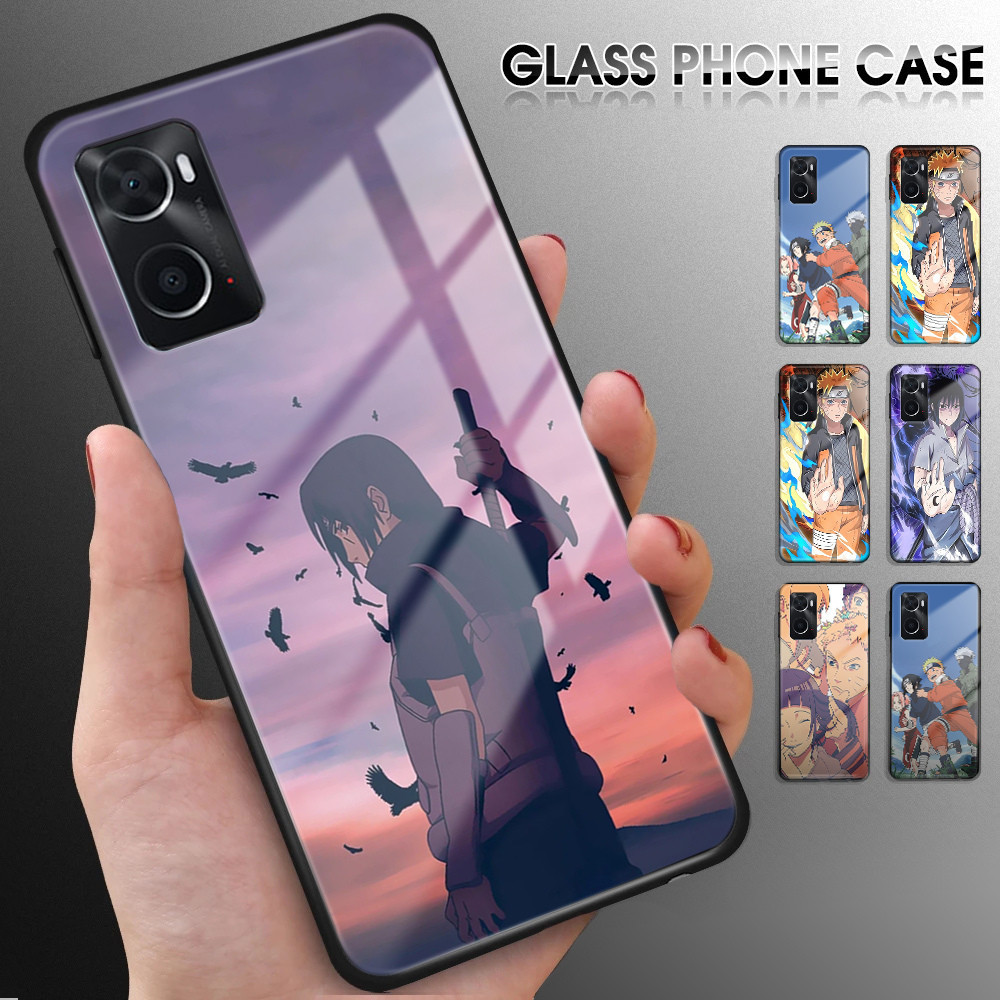 For OPPO A76 A96 A16 A16S A16K A16e A15 A15S Anime Naruto Soft Edge Silicone Case Shockproof Tempere
