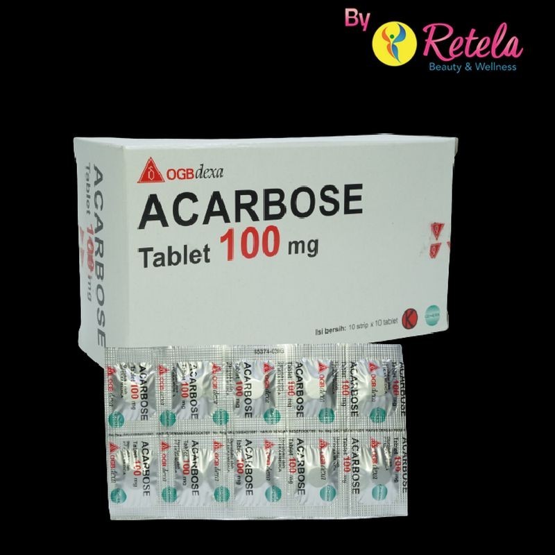 ACARBOSE 100MG 1 STRIP 10 TABLET