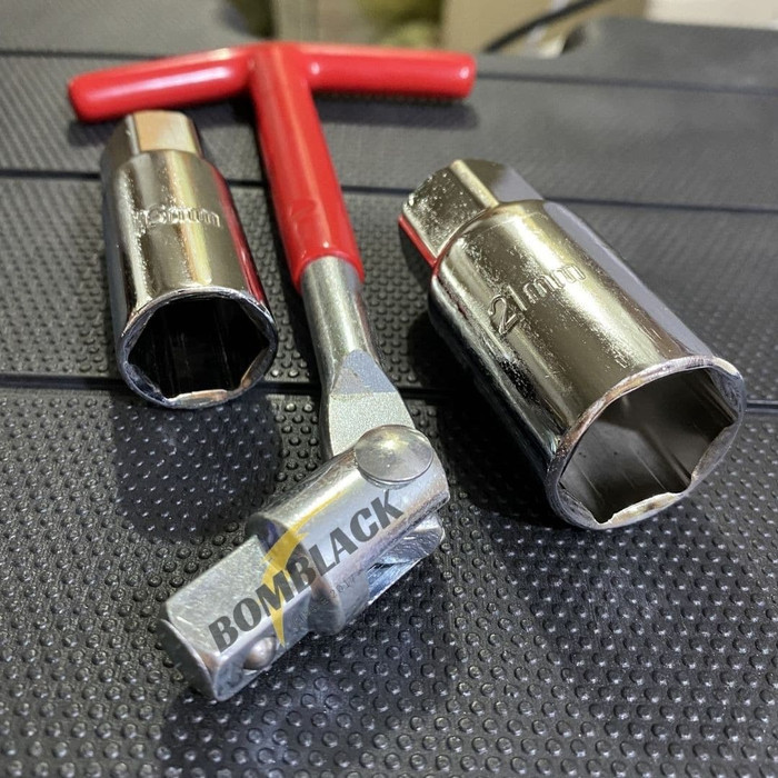 COD Kunci Busi Flexible 2 in 1 - Kunci Busi Fleksibel 16 MM DAN 21 MM 1 Mata MURAH COD Kunci busi mo