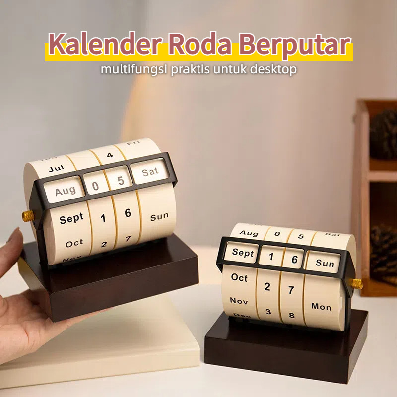 

Kalender Roda Berputar Kalender Abadi Desktop Praktis Multi-fungsional Upgrade Version