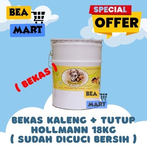 Ember /  Kaleng / Tong / Pail + Tutup BEKAS Butter 18kg | Ember Kaleng Second / Tempat Tong Sampah |