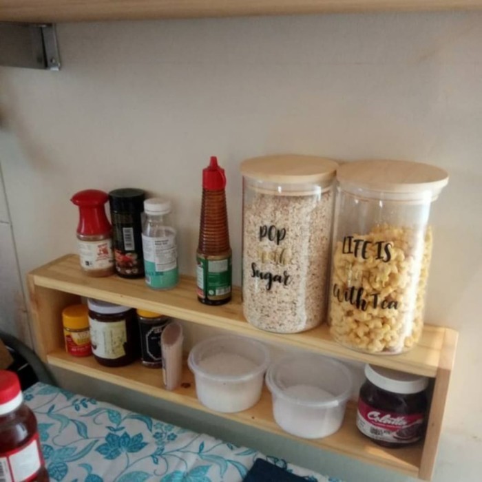 Rak dinding kayu jati belanda model kubus hiasan dinding