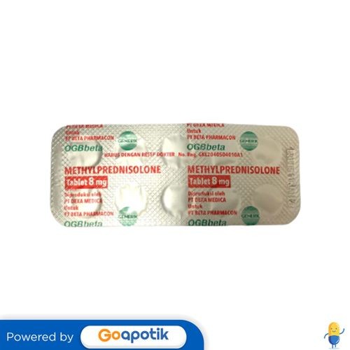 Methylprednisolone Ogb Beta 8 Mg Strip 10 Tablet