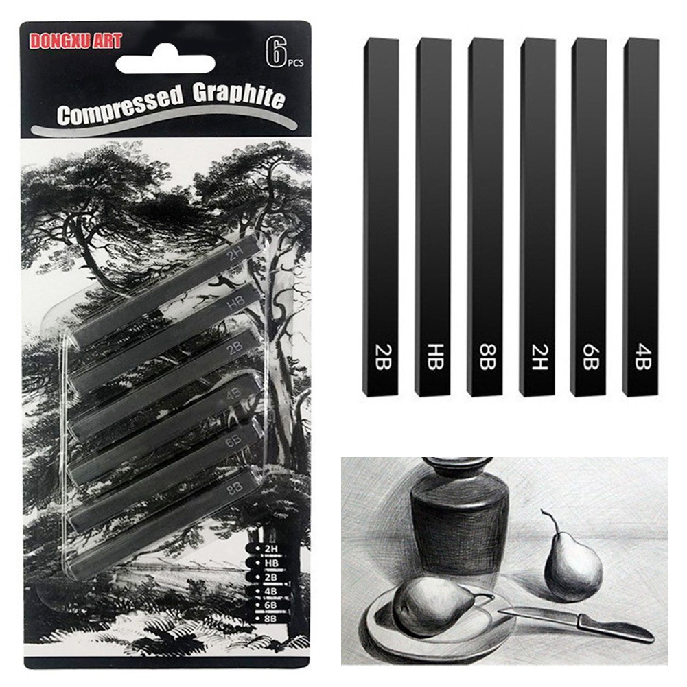 

Woodless Compressed Charcoal Thick Willow Charcoal Sticks Set for Sketching and Drawing Graphite Pencils Art Painting Supplies