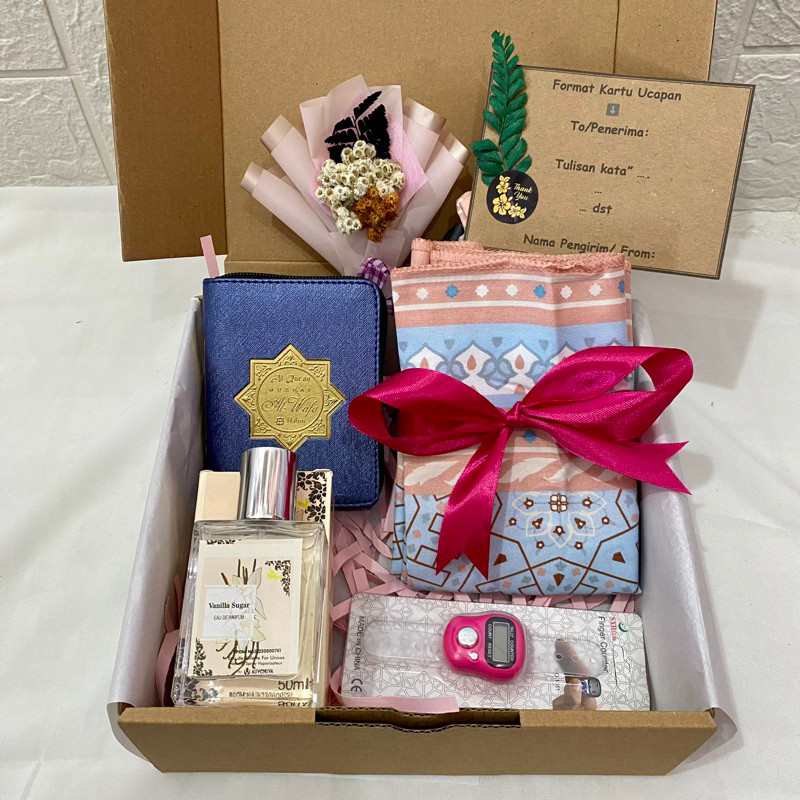 

[READY HAMPERS/ HAMPERS SAJADAH TRAVELING/ HAMPERS ULANG TAHUN/ KADO ULANGTAHUN/ KADO CEWE/ KADO WISUDA/ HAMPERS WISUDA/HAMPERS MINYAK WANGI/ HAMPERS LEBARAN/HAMPERS SYARI’AH]/ langsung proses