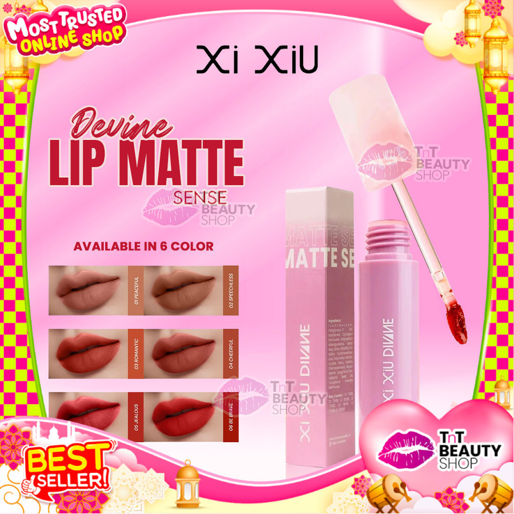 Xi Xiu Divine Lip Matte Sense 3.5g | Lipcream / Lip Cream Tahan Lama / Lipstik  | TnT Beauty Shop