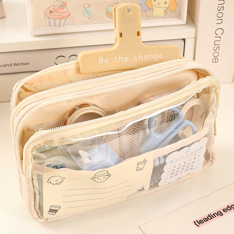 

Kapasitas Besar Tiga Lapis PVC Pensil Case Mahasiswa Multifungsi