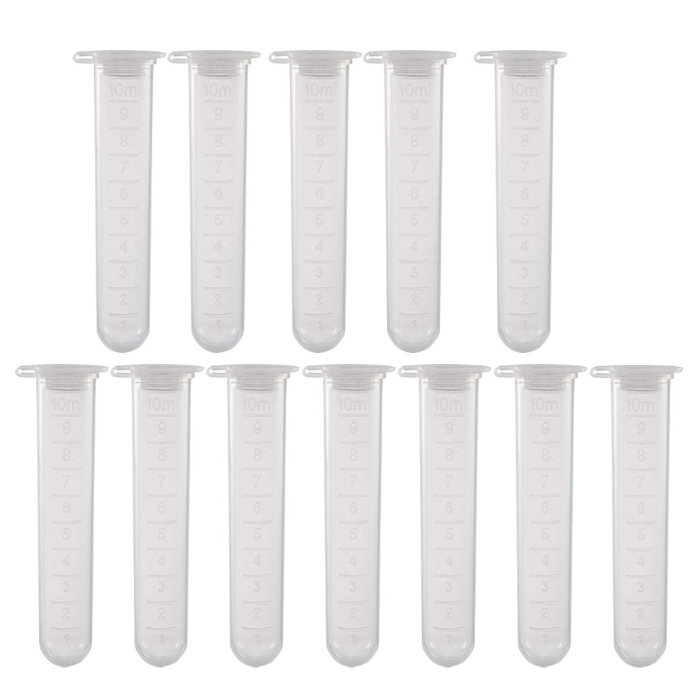 

200 Pcs Centrifuge Tube Centrifugal Vials Test Experiment for Laboratory Science Tubes with Scale 10ml Cover