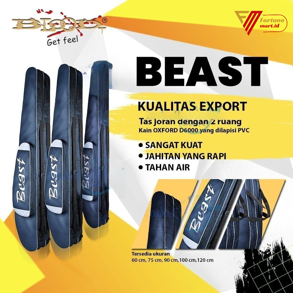Fortunemart.id Tas Joran Pancing Blood BEAST Ransel Mancing Anti Air Waterproof