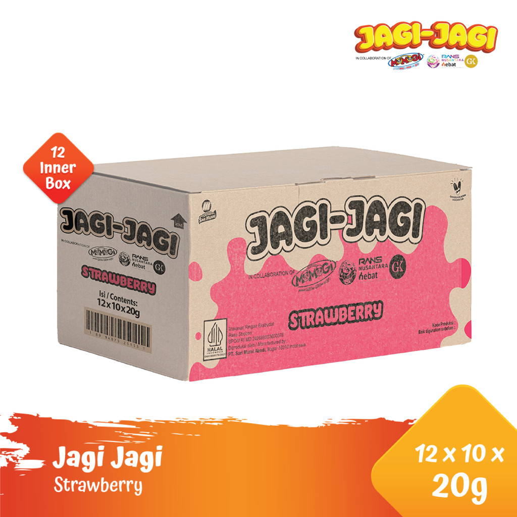 

Jagi Jagi Snack 20gr - Strawberry [1 Karton @ 12 Box]