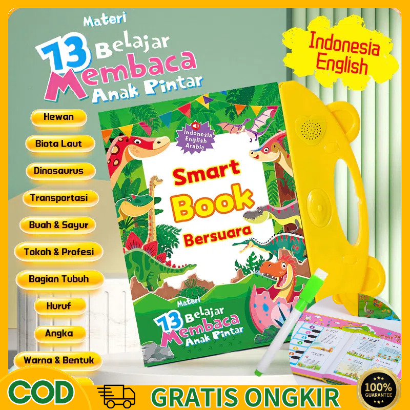 【COD】Smart Book / Buku Bersuara / Ebook Edukasi Anak /Smart Book Bersuara Bahasa Buku Edukasi Anak I