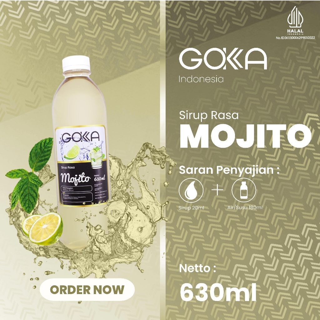 

Minuman Sirup Gokka Rasa Mojito / Syrup Mojito Gokka 630ml