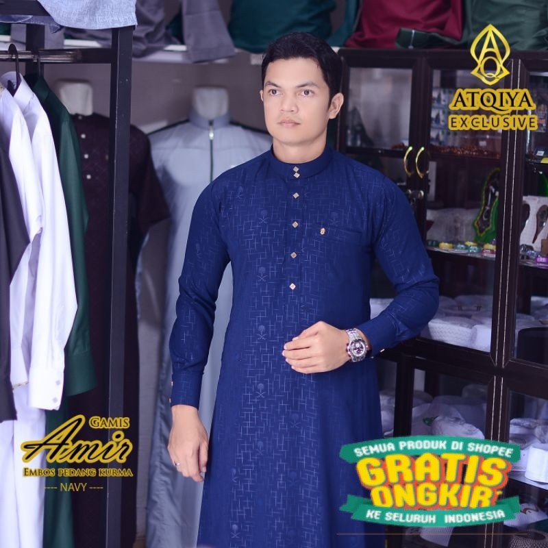 NEW ARRIVAL   GAMIS JUBAH AMIR EMBOS MOTIF PADANG KURMA by ATQIYA EXLUSIVE/GAMIS ASAM POLYESTER MOTI
