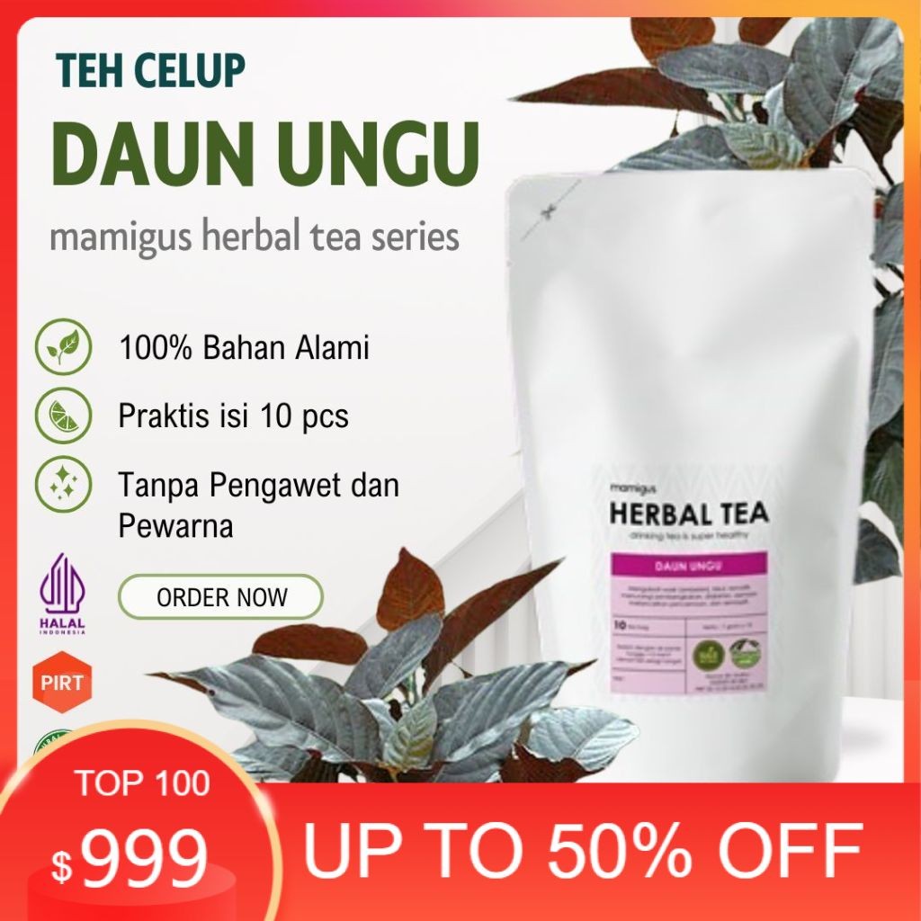 

TEH CELUP DAUN UNGU/ Teh Wasir Ambeien / Leaf Tea / Teh Herbal Alami