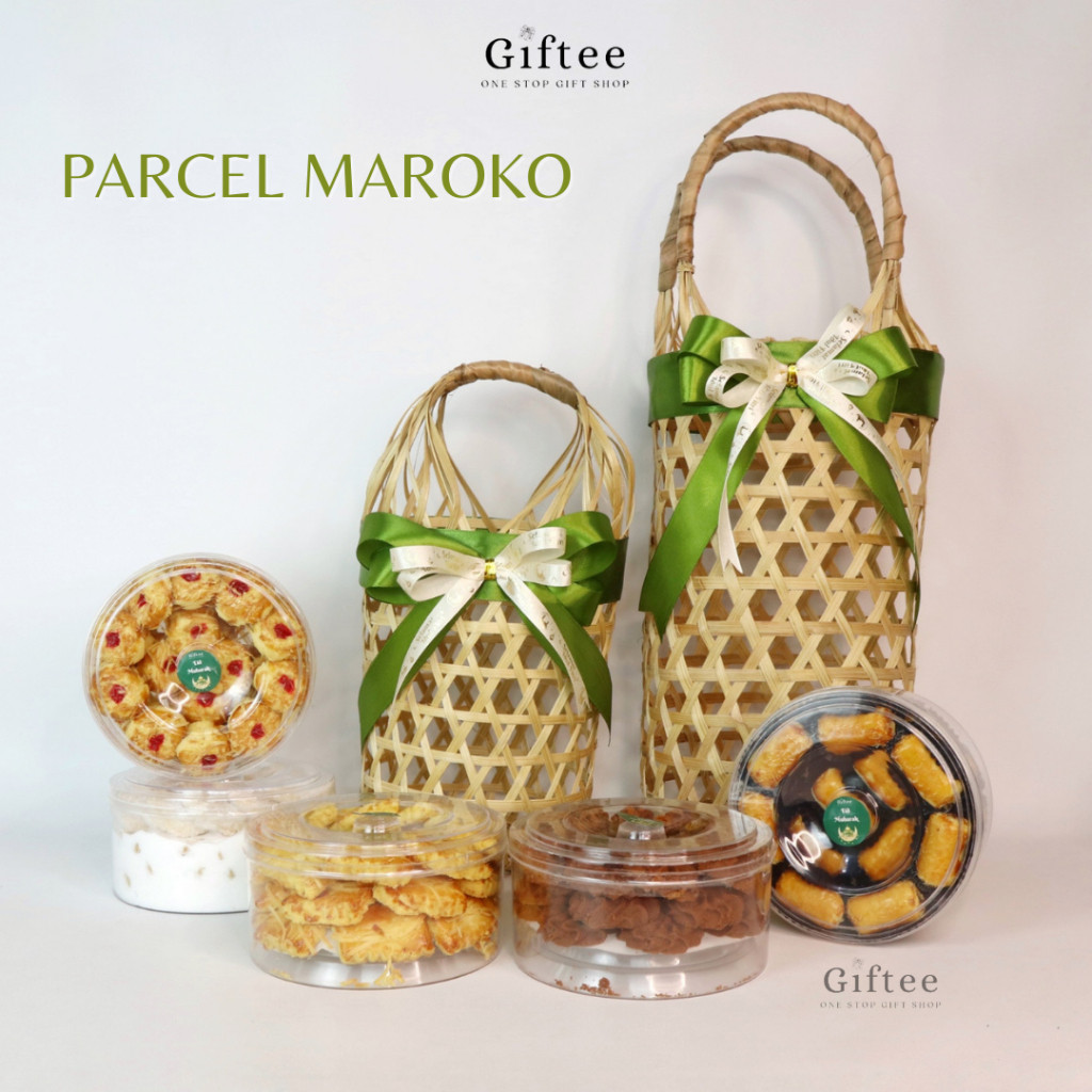 HAMPERS LEBARAN MAROKO PARCEL SET KUE KERING KERANJANG TAS JINJING PREMIUM COOKIES NASTAR ENAK TAS A