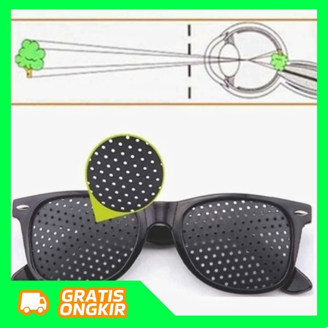 KACAMATA TERAPI ANTI MYOPIA PIN HOLE GLASSES TITIK LUBANG KACAMATA PINHOLE GLASSES MURAH ORIGINAL TE