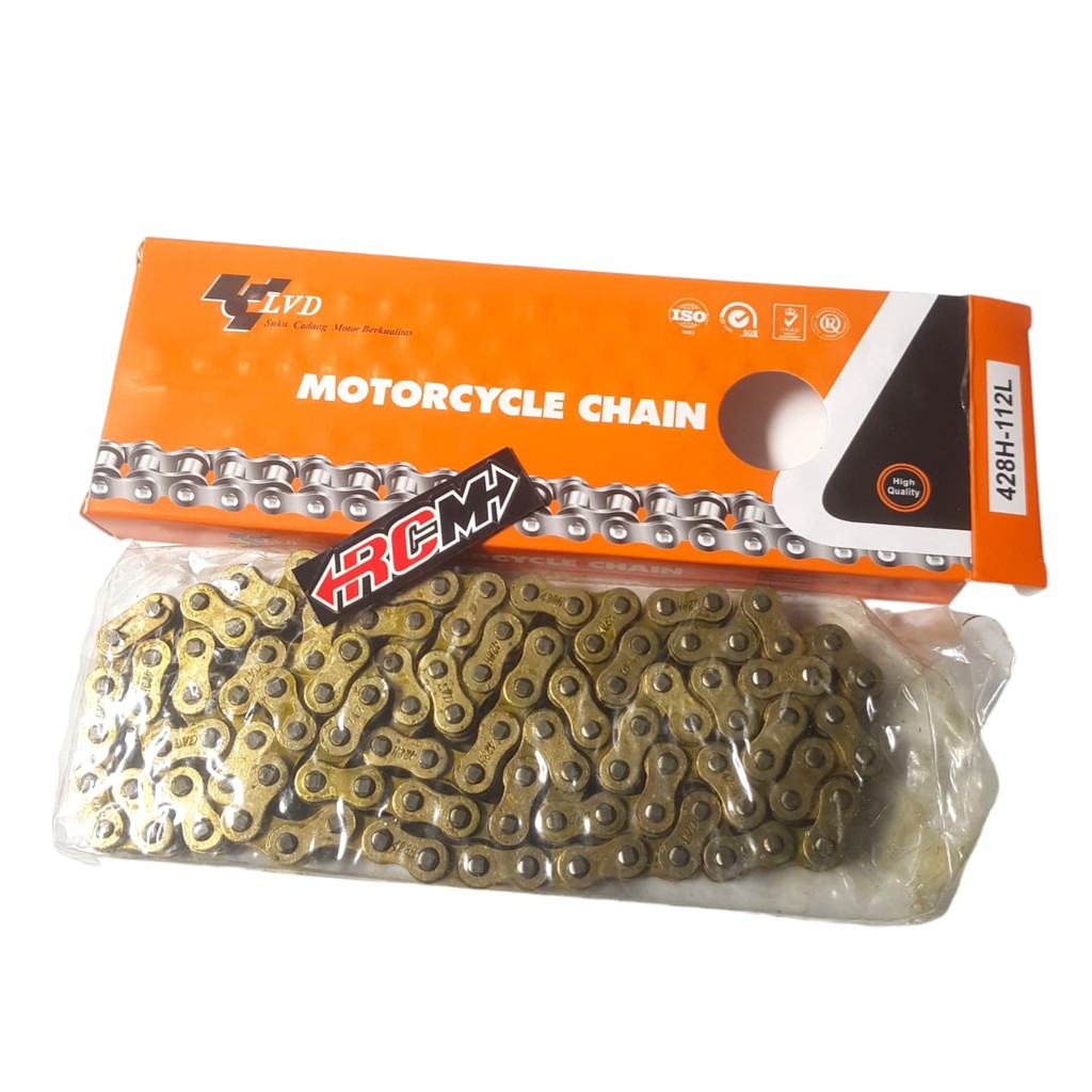 Rantai Rante Emas Gold Chain 428H-112L 428 H 428Hx112L 428H X 112 L Tebal Jupiter Mx Glpro Gl Pro Ne
