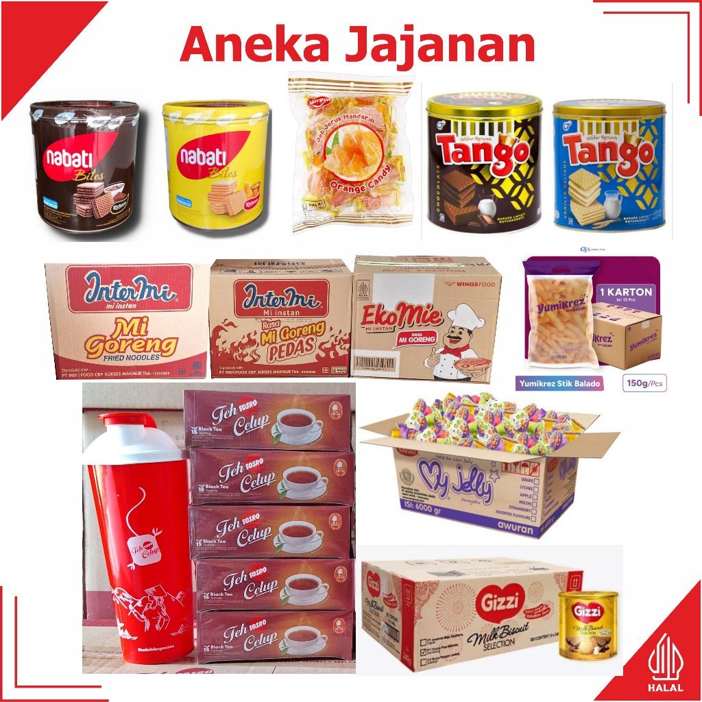 

Aneka mie Teh dan permen Jelly Naraya Tanggo Nabati