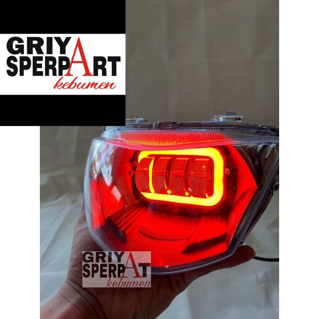 LAMPU DEPAN MIO J  LED 4 LENSA