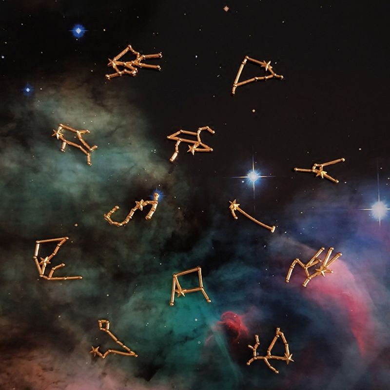 

12 Constellation Resin Metal Material Epoxy Mold Open Bezel Charm Jewelry Making