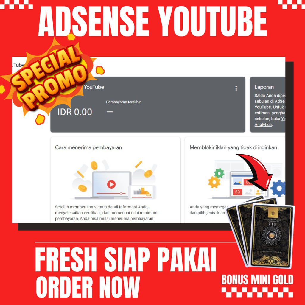 ADSENSE FRESH YOUTUBE UNTUK DAFTAR MONETISASI
