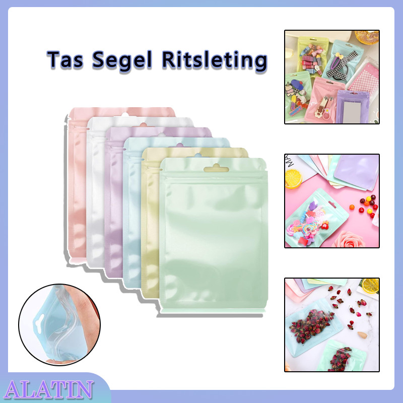 

Plastik OPP Souvenir Aksesoris Klip Zipper Ziplock Bening Pastel Colour Photocard Ziplock Packing Kantong Plastik Kemasan Photocard