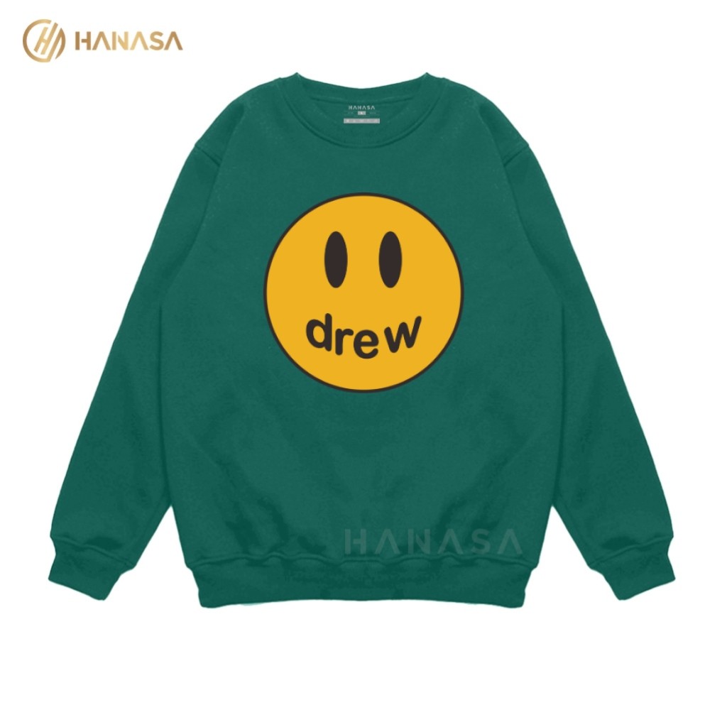 HANASA Sweater Wanita Drew | Sweater Pria | Sweater Crewneck Wanita | Sweatershirt Wanita