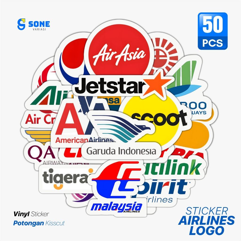 

Stiker Pack Airlines Aesthetic Paper Vinyl Waterproof untuk Stiker Laptop - Thumblr Diary
