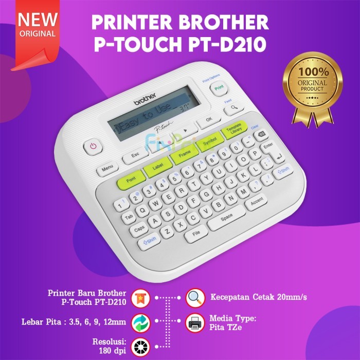 Printer Brother P-Touch PT-D210 D210 Printer Label Maker D 210 D-210