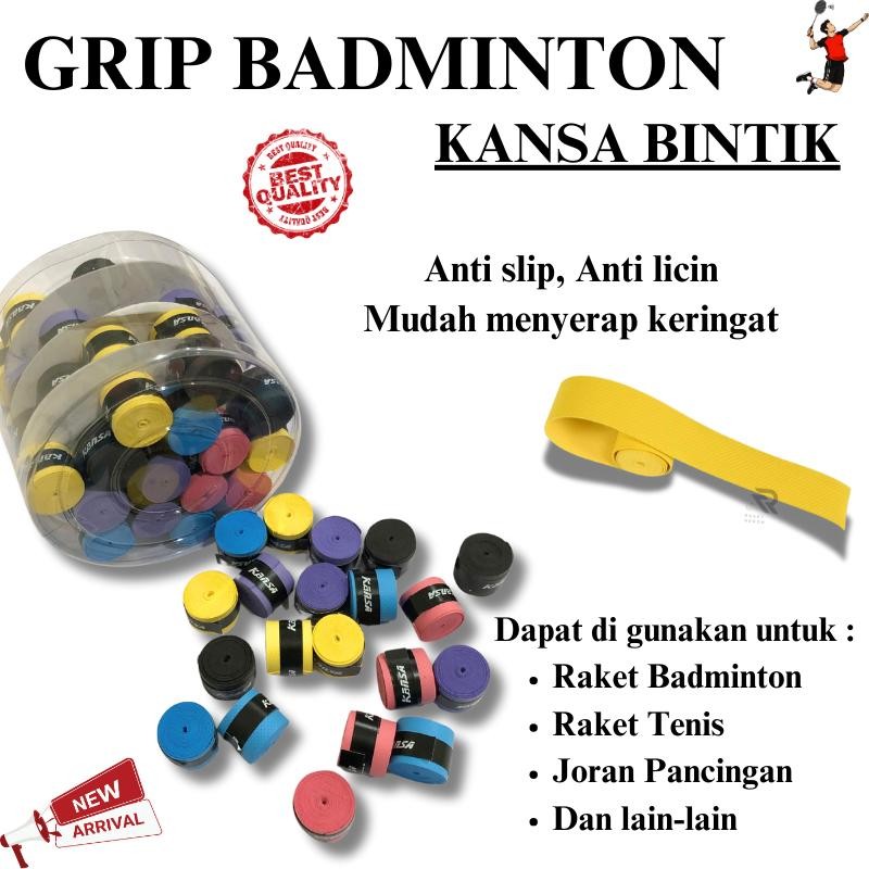 Grip Raket Badminton Karet Kansa Anti Slip Grip Raket Badminton Bulutangkis Karet Bintik