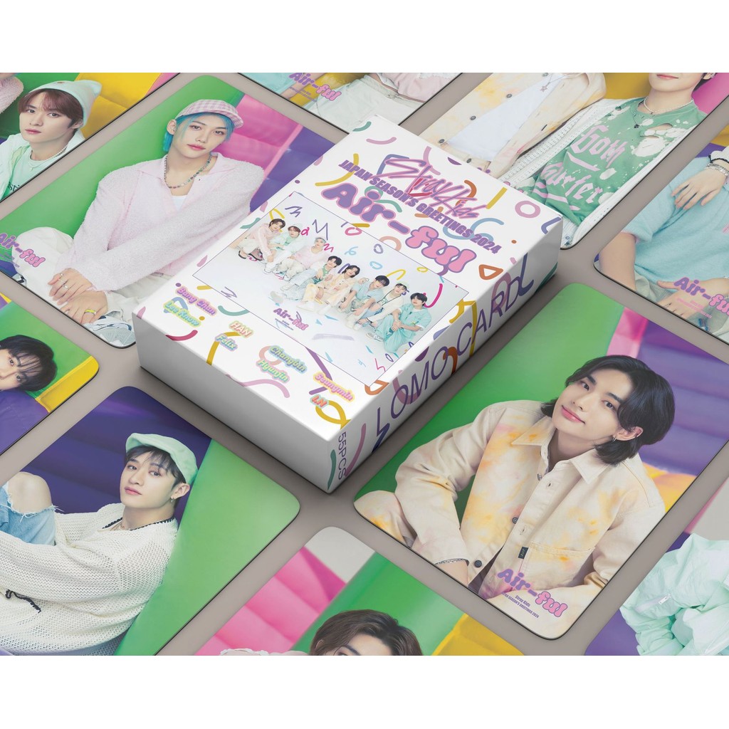 

Kpop Stray Kids Album Card SEASON'S GREETINGS 2024 "Air-ful " Photo Card Print Card Set Fan Collection