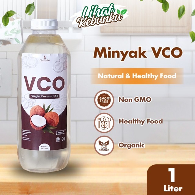 

ALAMEE Minyak VCO Kelapa Extra Virgin Coconut Oil Murni Asli Dapat Diminum Organik Masak 1 Liter LIHAT KEBUNKU