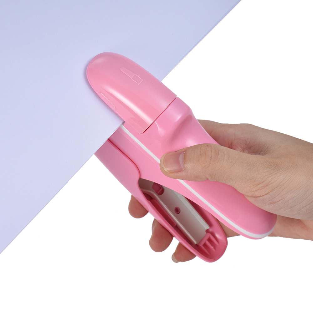 

Hand-held Mini Safe Stapler without Staples Staple Free Stapleless 7 Sheets Capacity for Paper Binding Business Shop Office