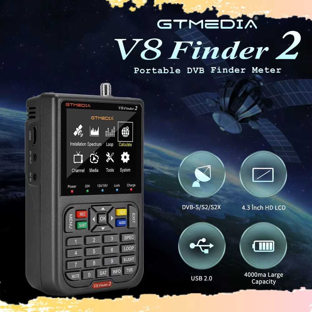 GTmedia Alat Pencari Sinyal Satelit Parabola Digital Satellite Finder - V8 Finder2