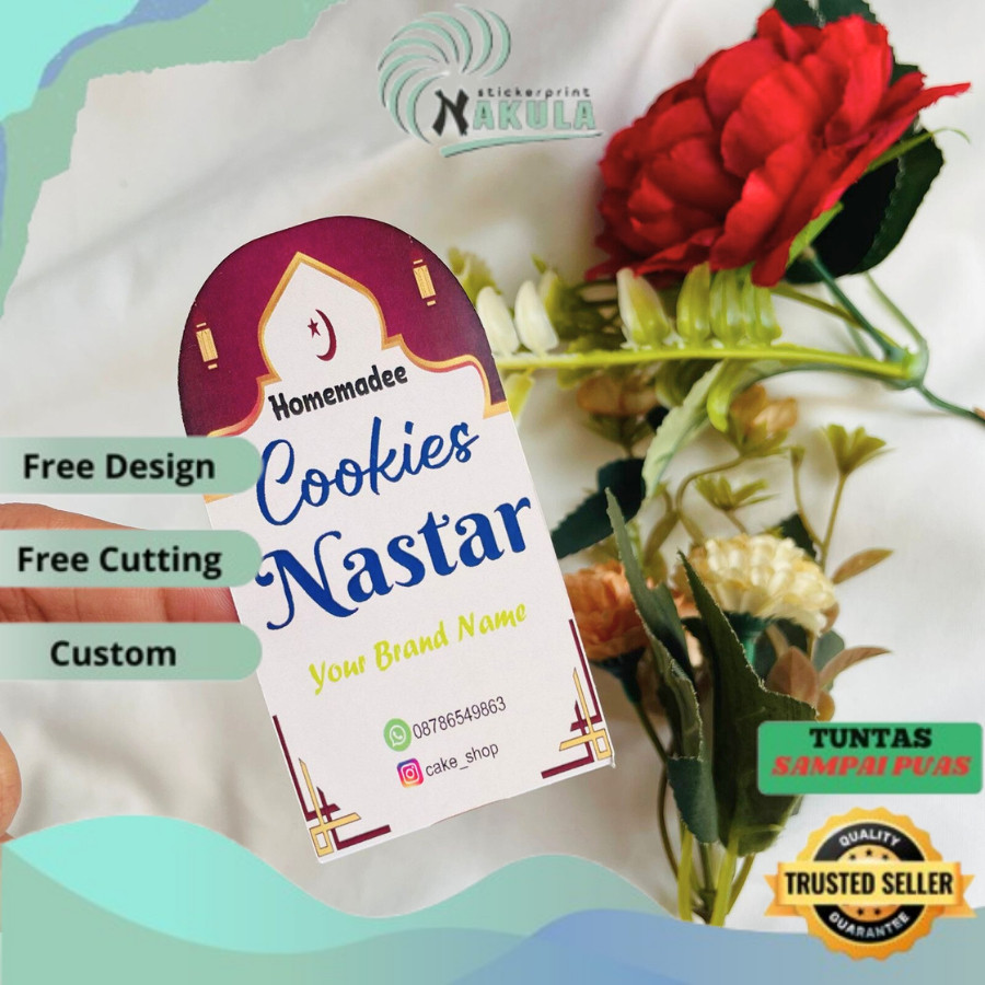

NKL STIKER OVAL STICKER KEMASAN TOPLES KUE KERING IDUL FITRI LEBARAN HAMPERS SUDAH CUTTING