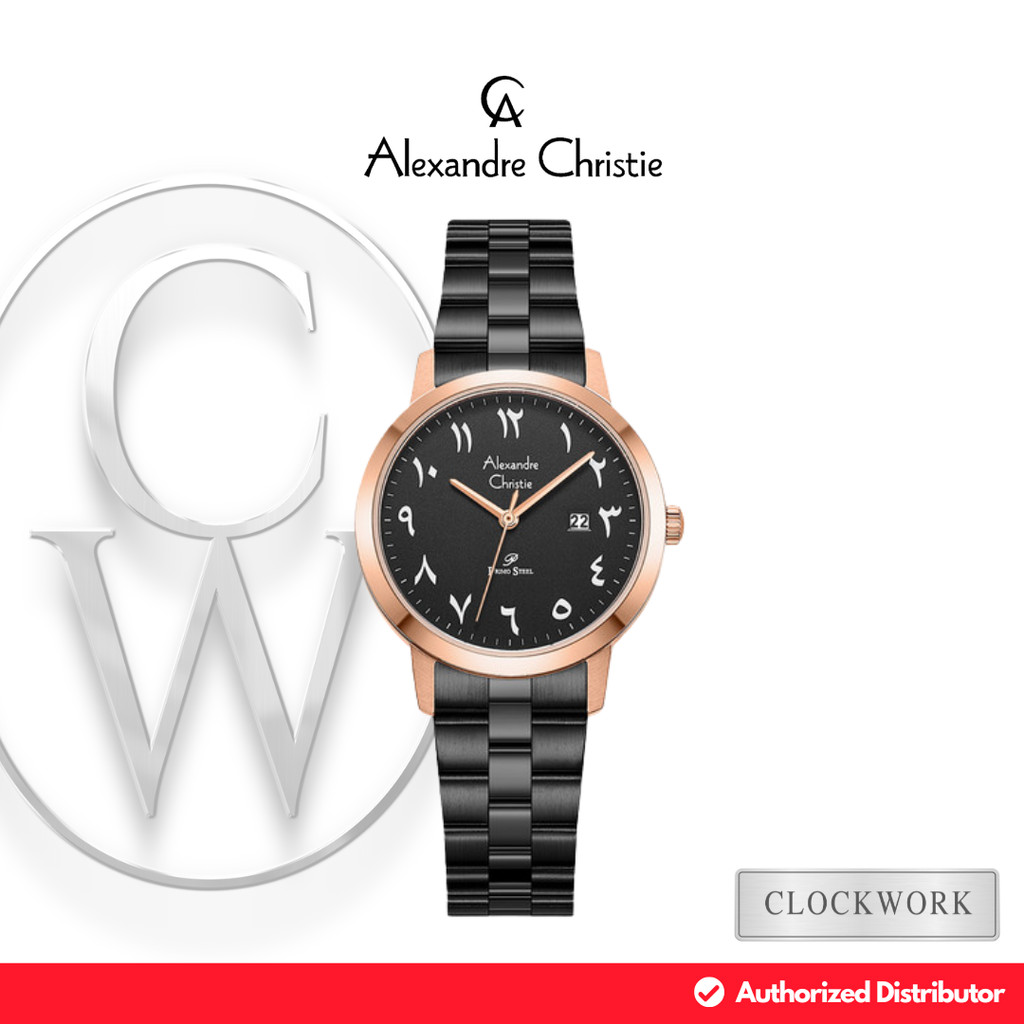 Jam Tangan Wanita Alexandre Christie Primo Steel AC 1007 LDBBRBASL Rantai Couple Minimalis Simple Hi