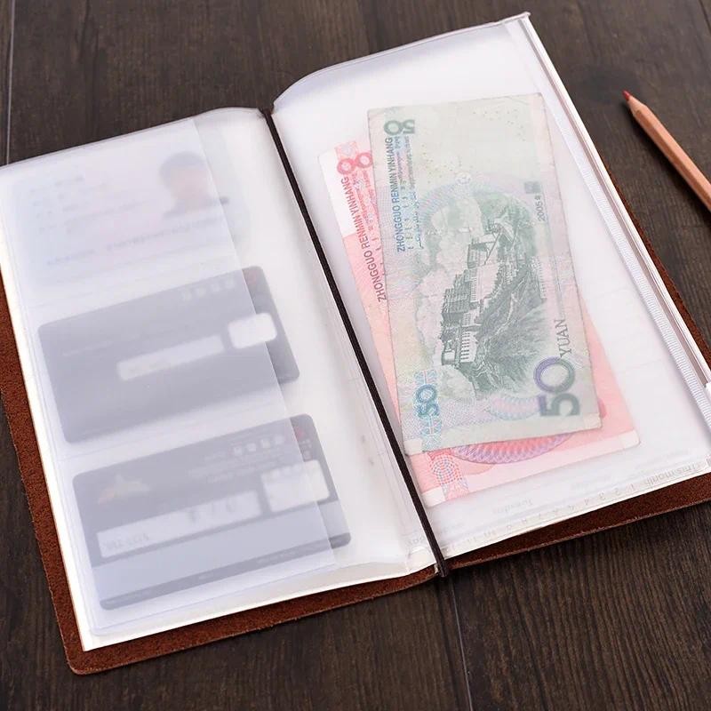 

PVC Pocket for Traveler's Notebook Diary Day Planner Zipper Bag Pocket Business Cards Notes Pouch Planner Accessories 2pcs